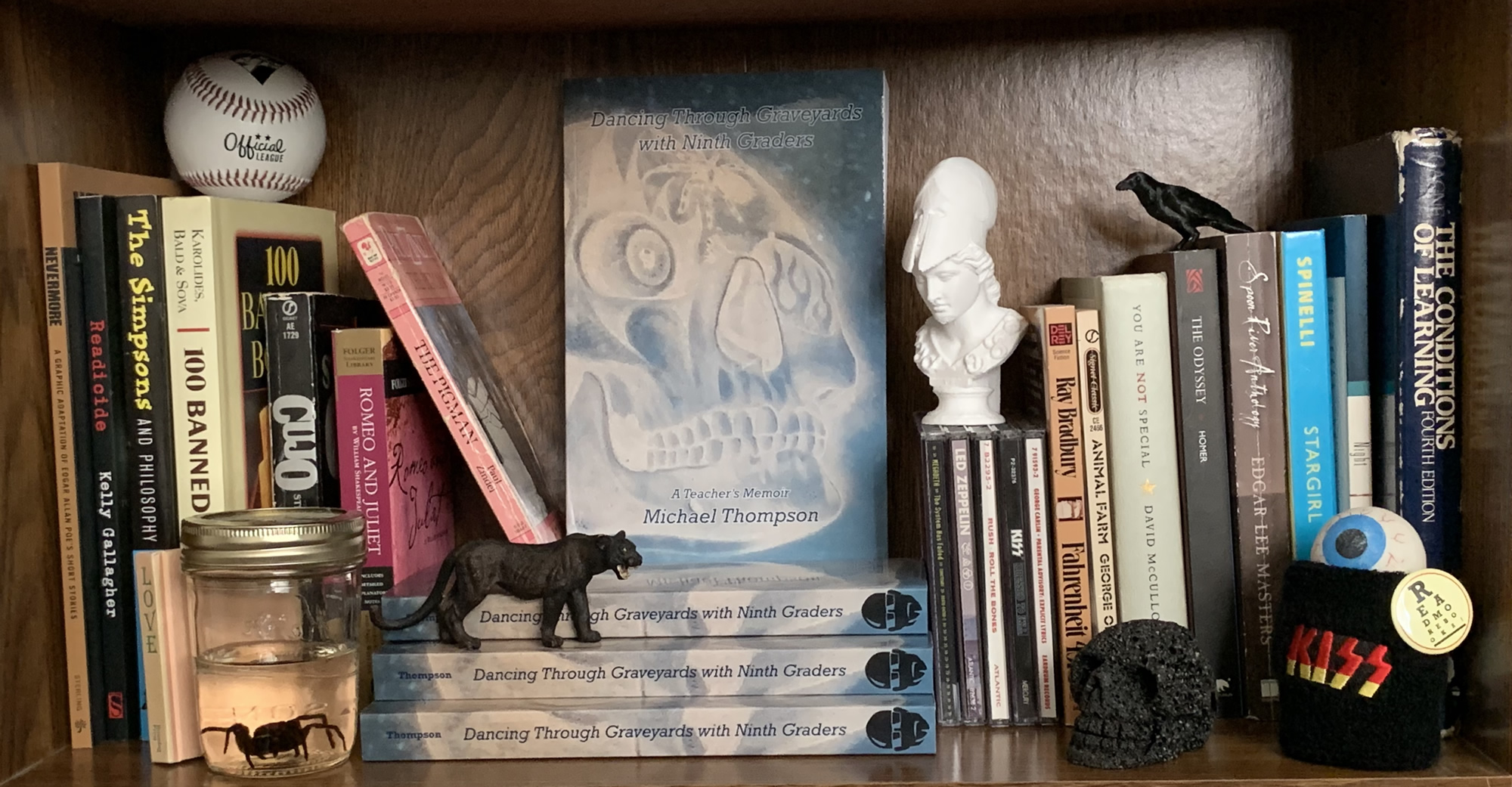Bookshelf of Symbols from Dancing Through Graveyards with Ninth Graders